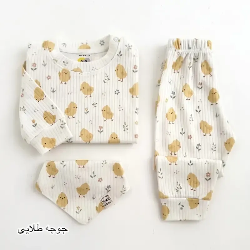 بلوز و شلوار نوزادی کبریتی نخ پنبه کوالا کیدز